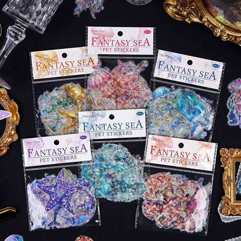Ocean Series Underwater PET Stickers 20 Sheets 6 Designs - ViktaShop