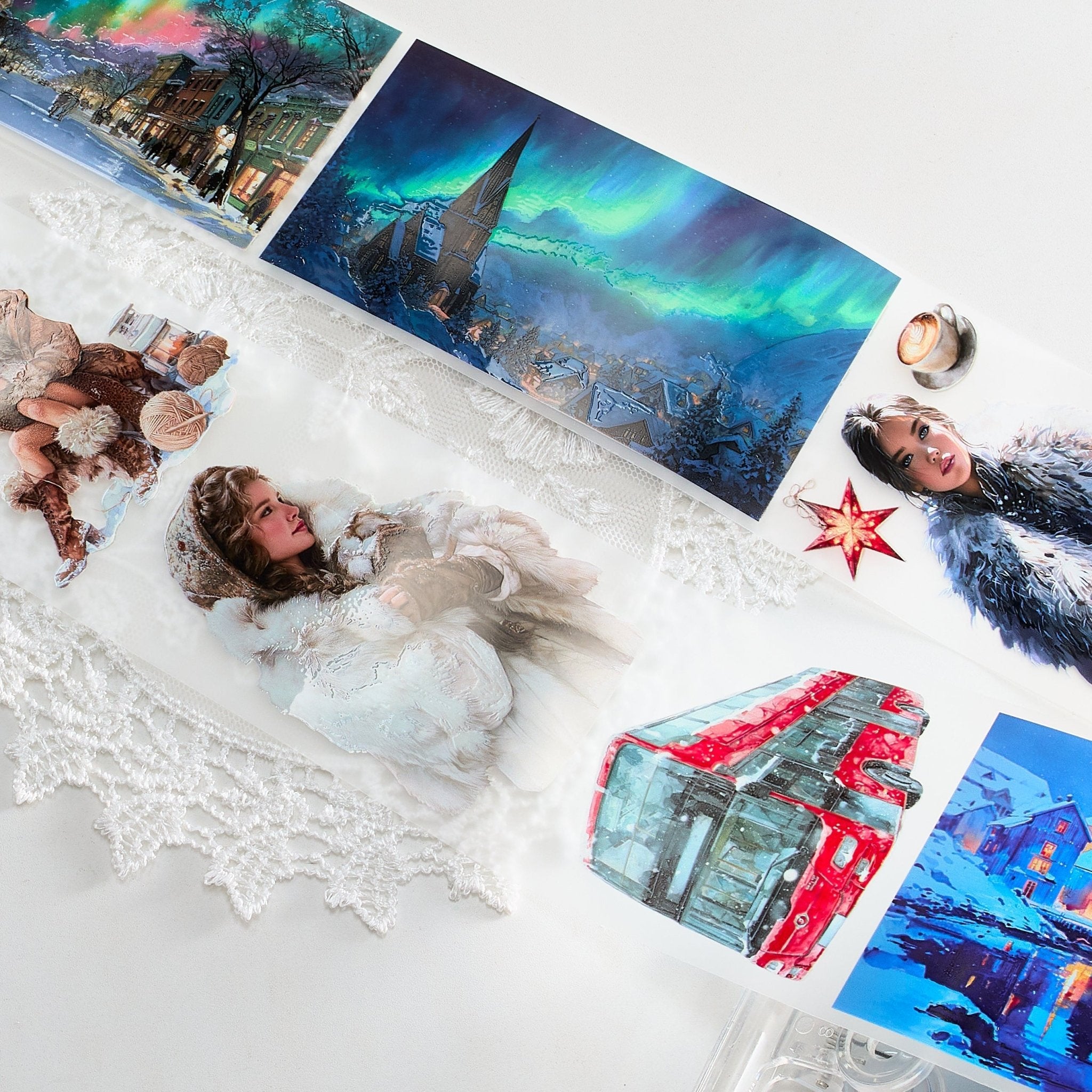 Shiimmer Neon Snow Trace PET Tape 6cm x 1m - ViktaShop