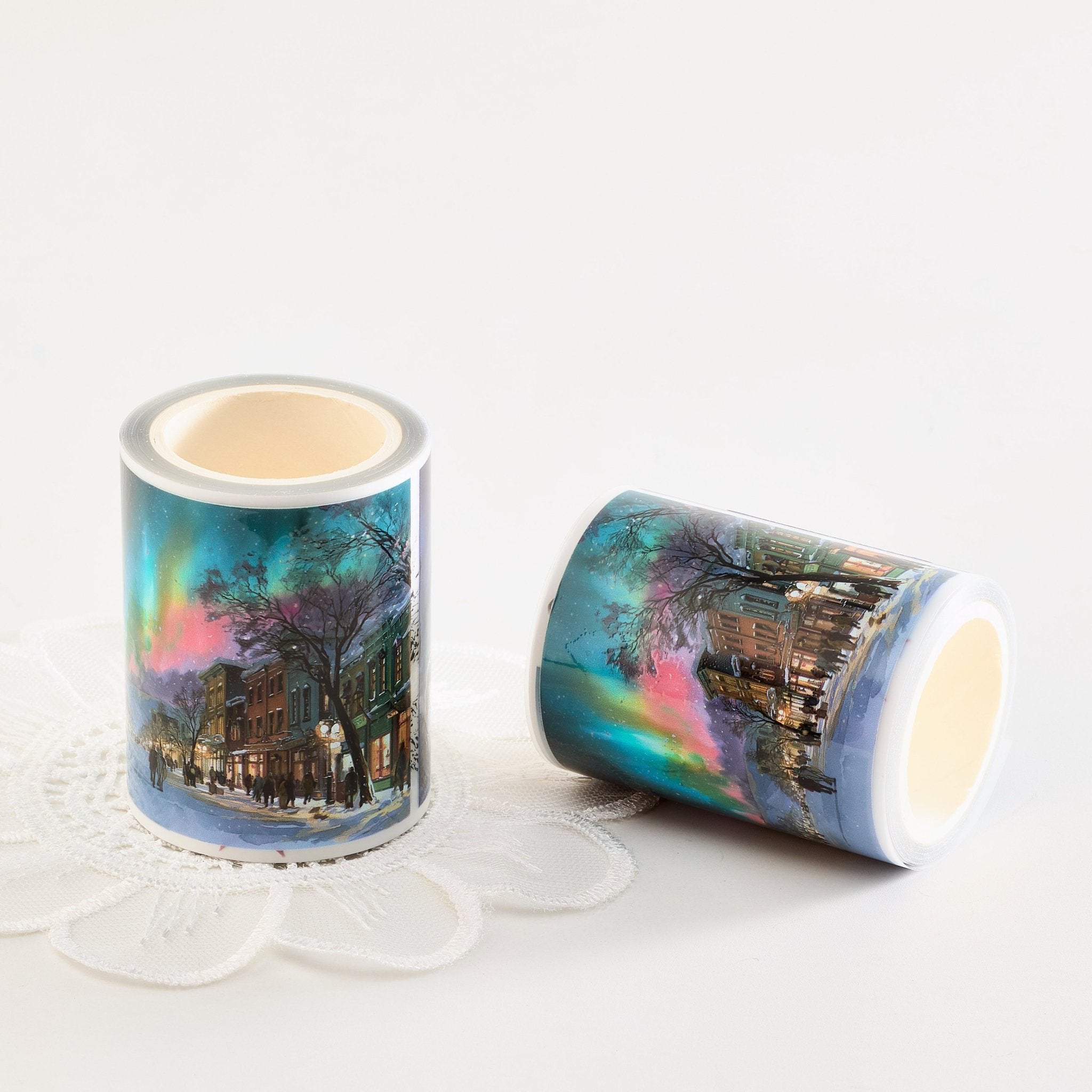 Shiimmer Neon Snow Trace PET Tape 6cm x 1m - ViktaShop