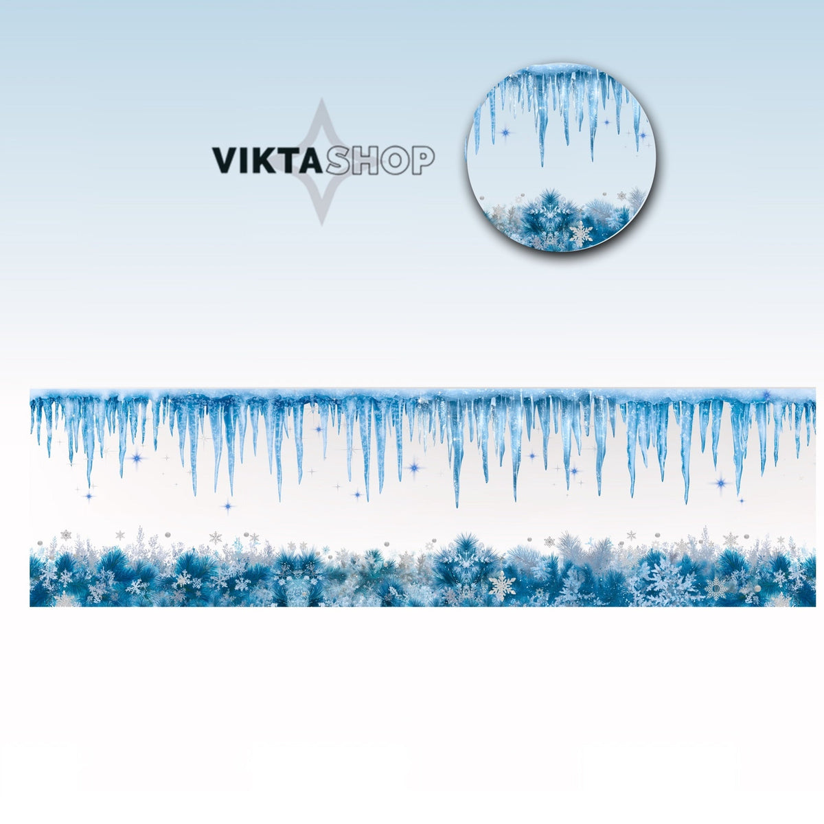Viktashop icicle snowflake PET Tape - ViktaShop