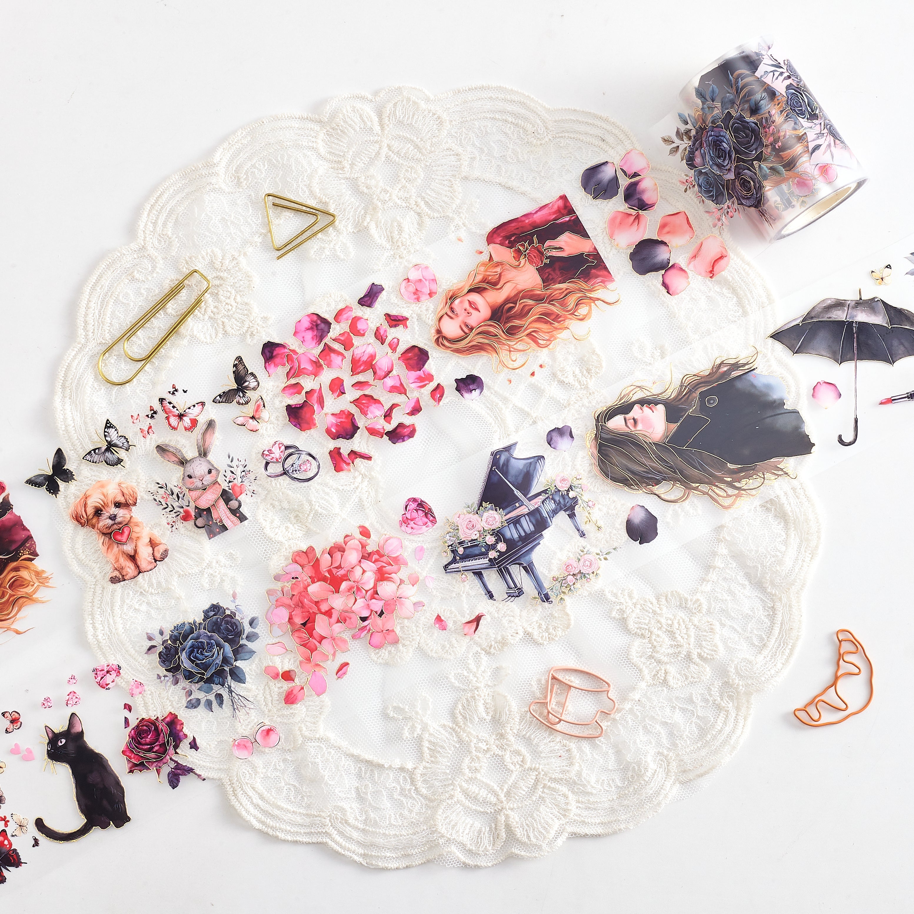 Shiimmer Valentine Collection Washi  PET Tape  6cm x 5m