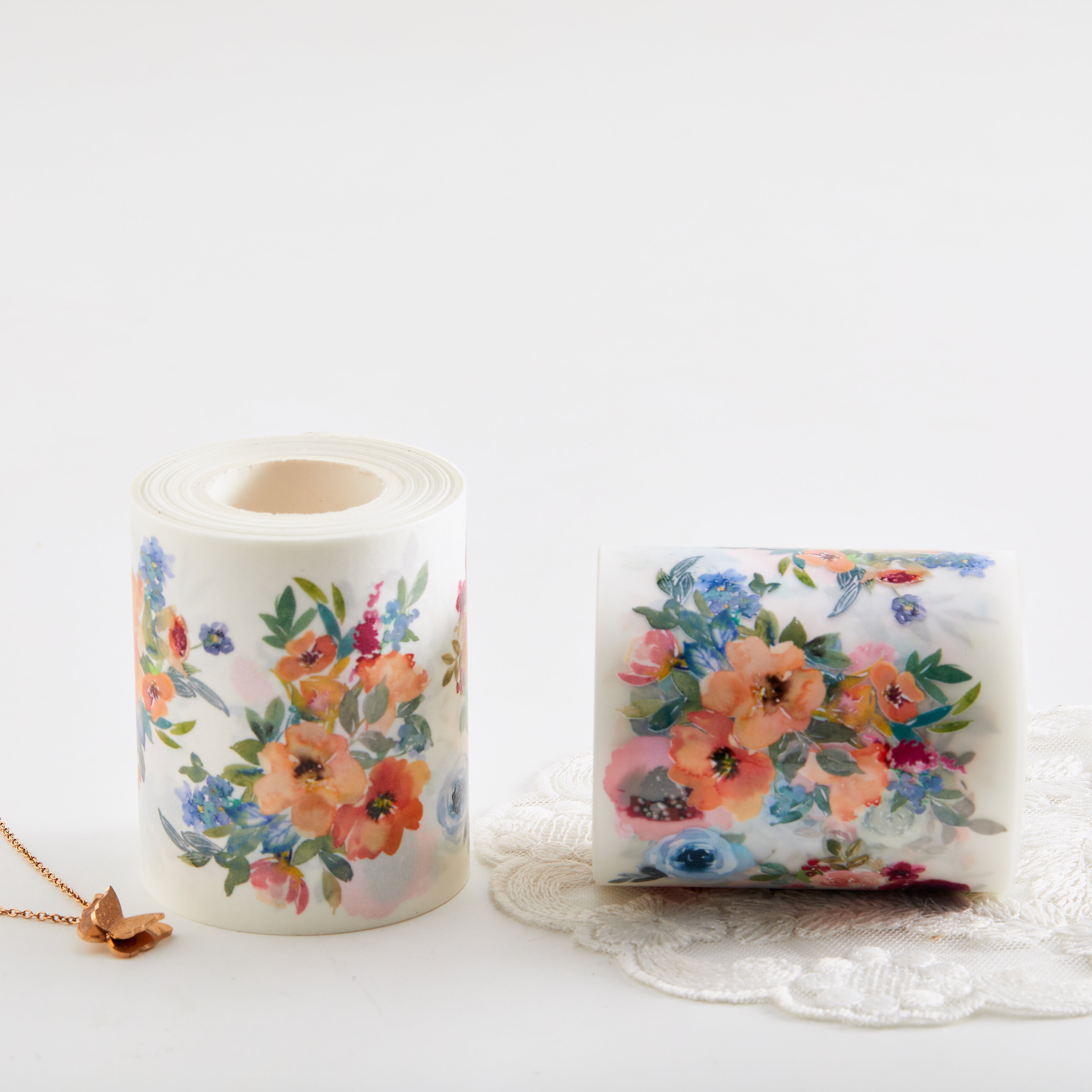 Washi Tape / Matte PET Tape - Diffused Flowers