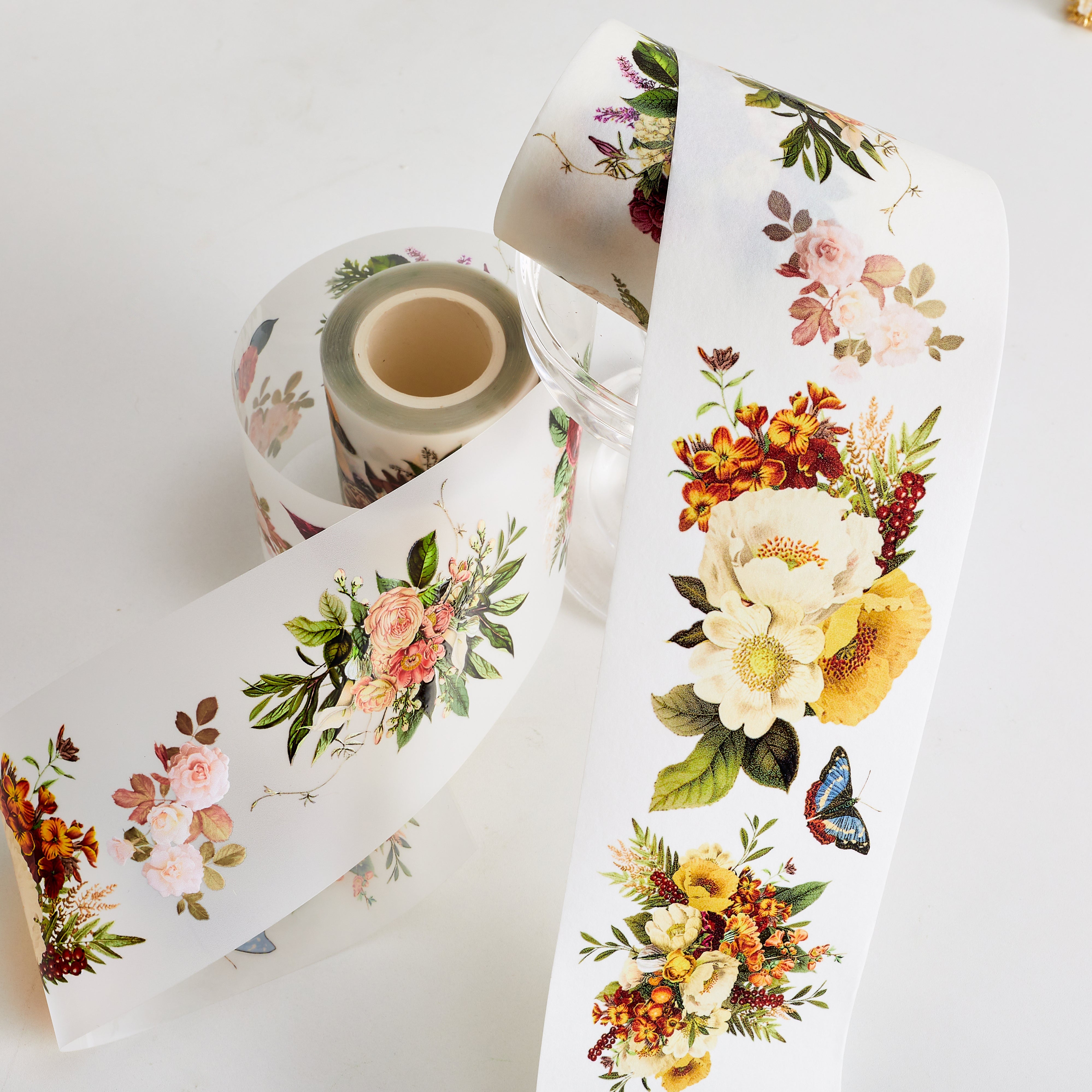 Washi Tape / Matte PET Tape - Vintage Flowers Vol.1
