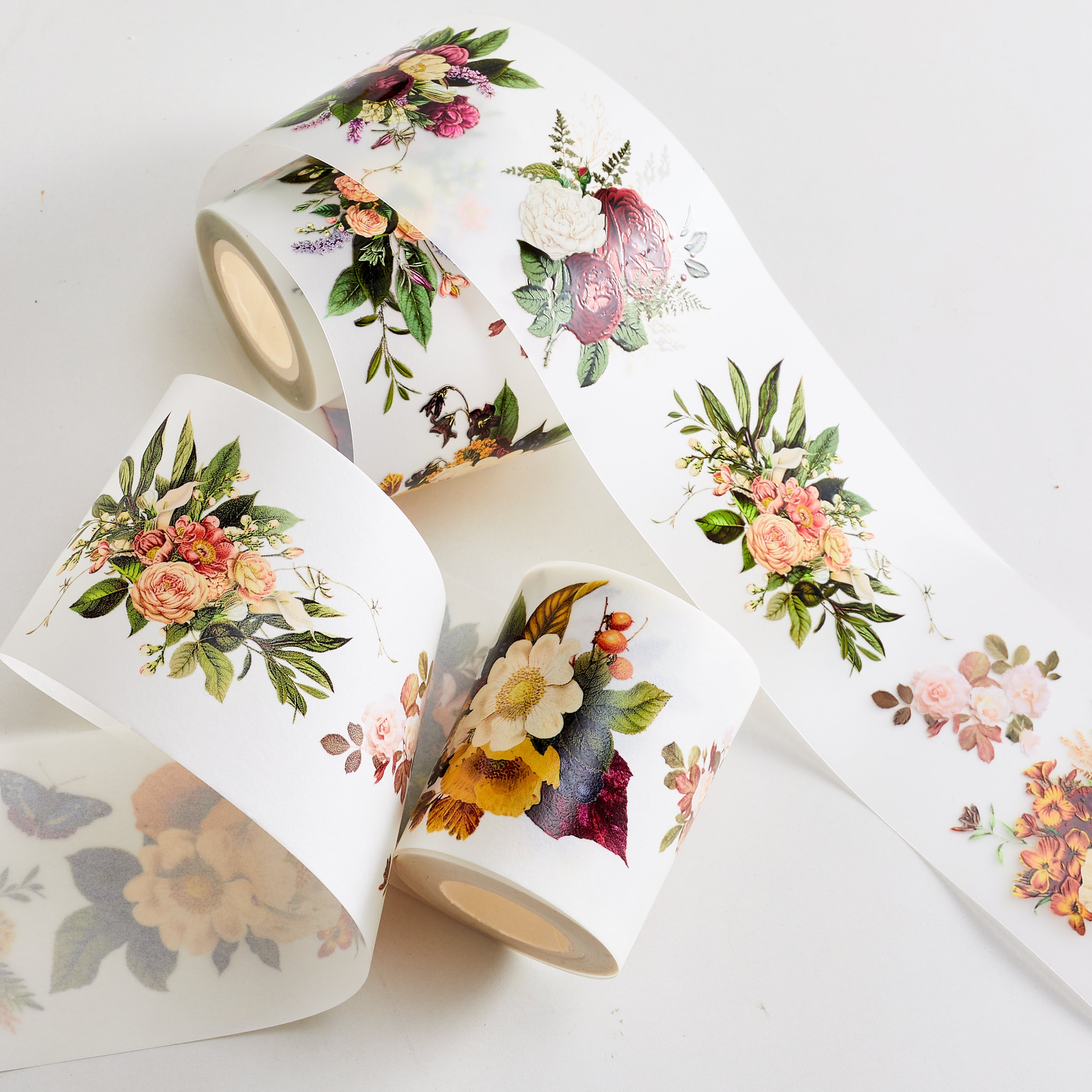 Washi Tape / Matte PET Tape - Vintage Flowers Vol.1