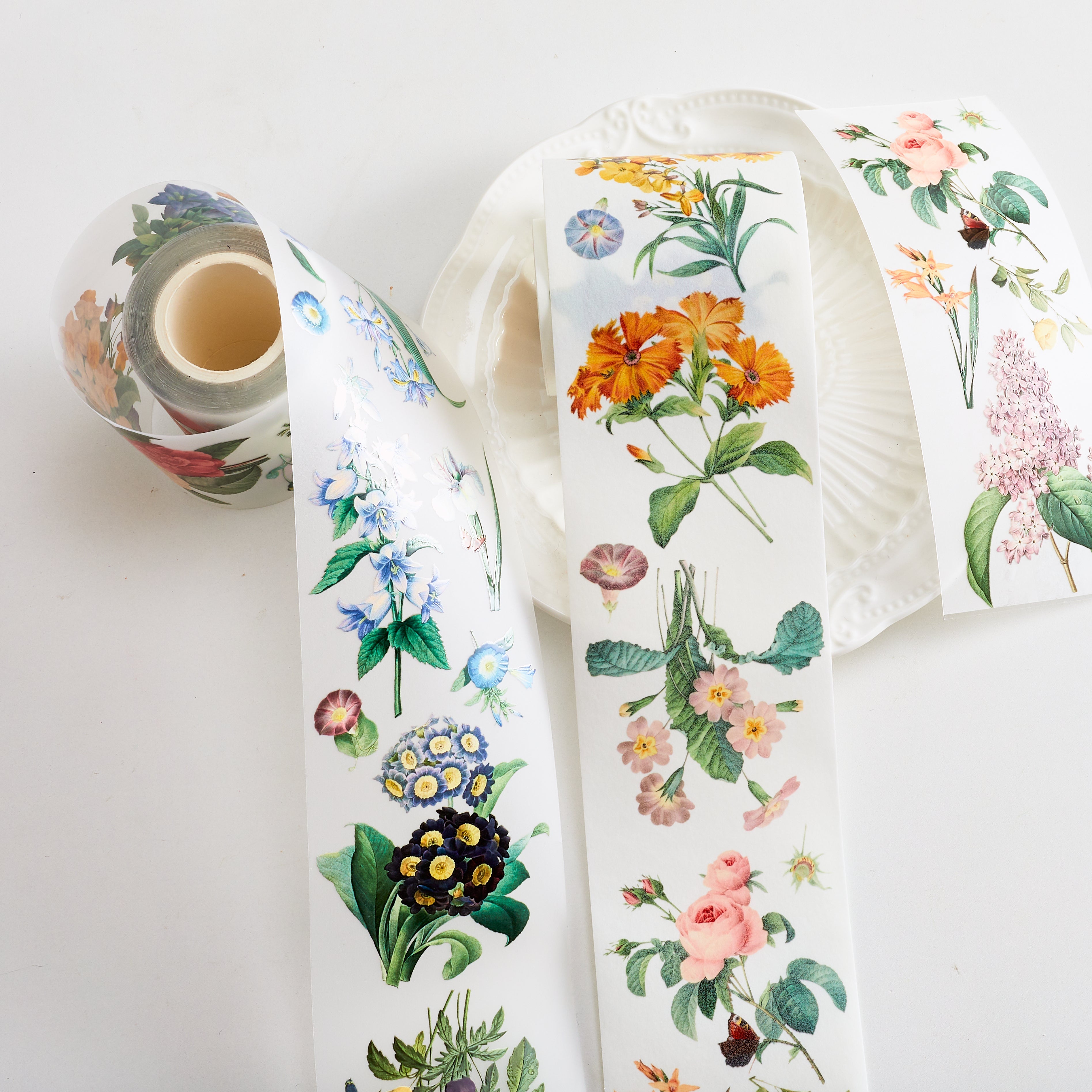 Washi Tape / Matte PET Tape - Vintage Flowers Vol.2