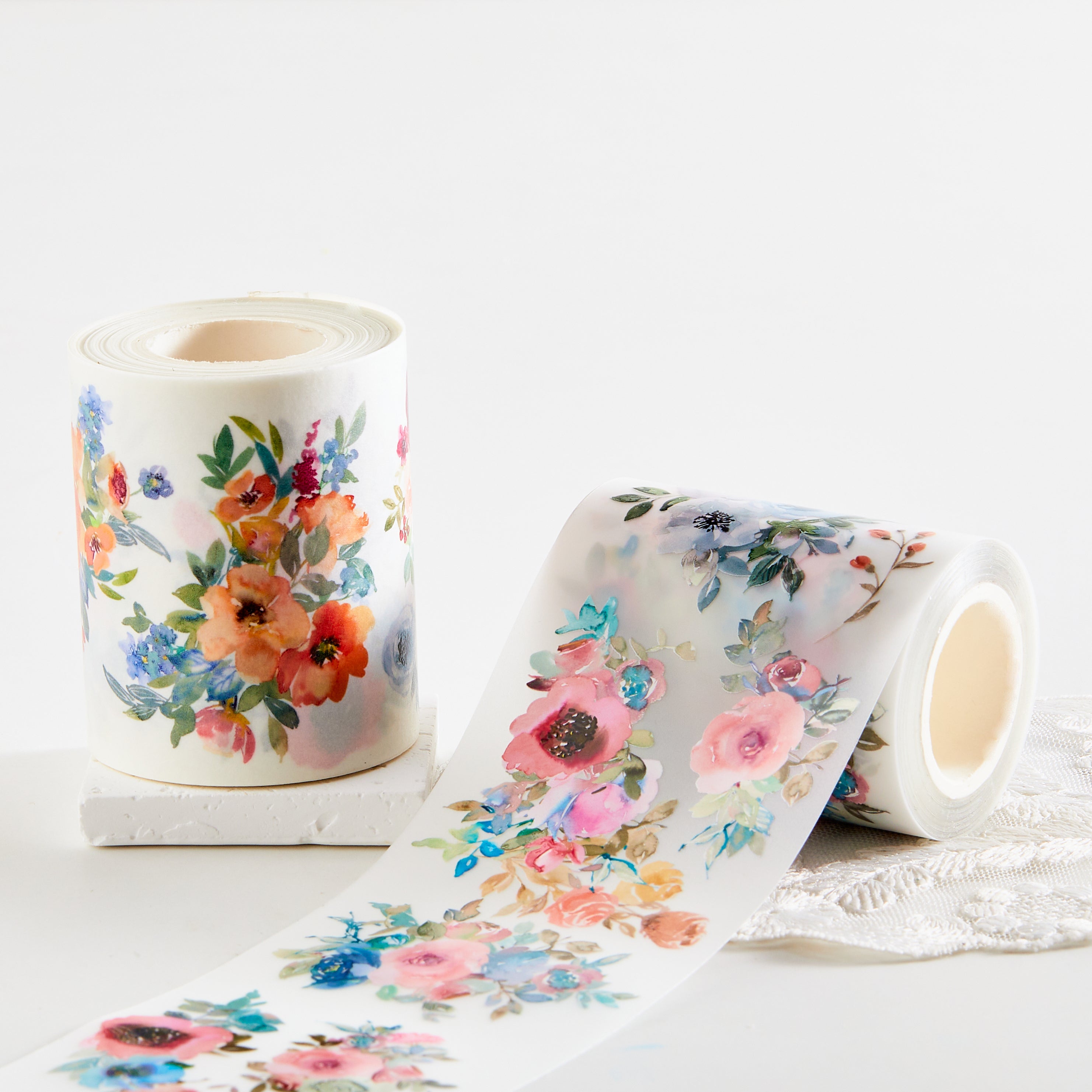 Washi Tape / Matte PET Tape - Diffused Flowers