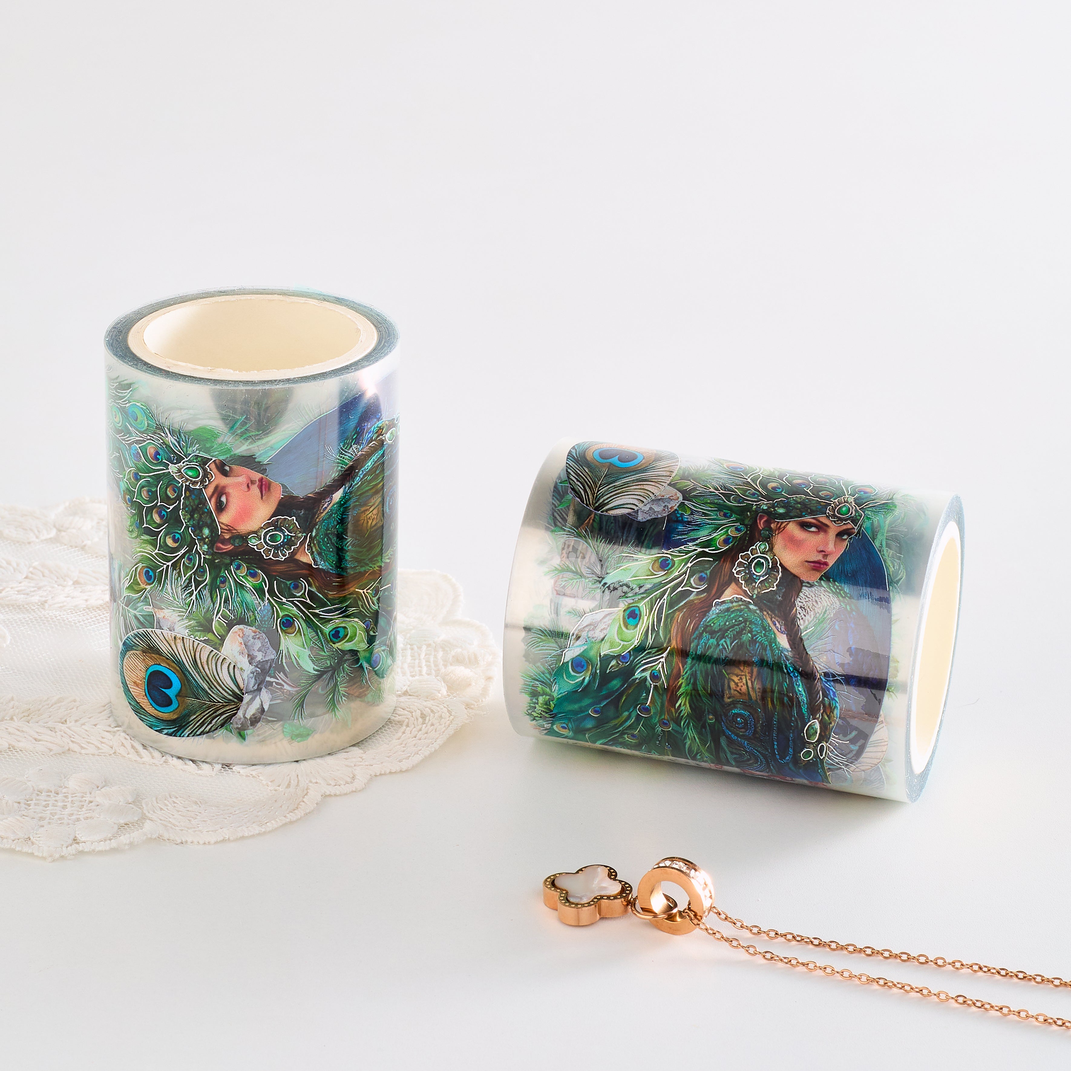 Shiimmer Blue Peacock PET Tape 6cm x 1m