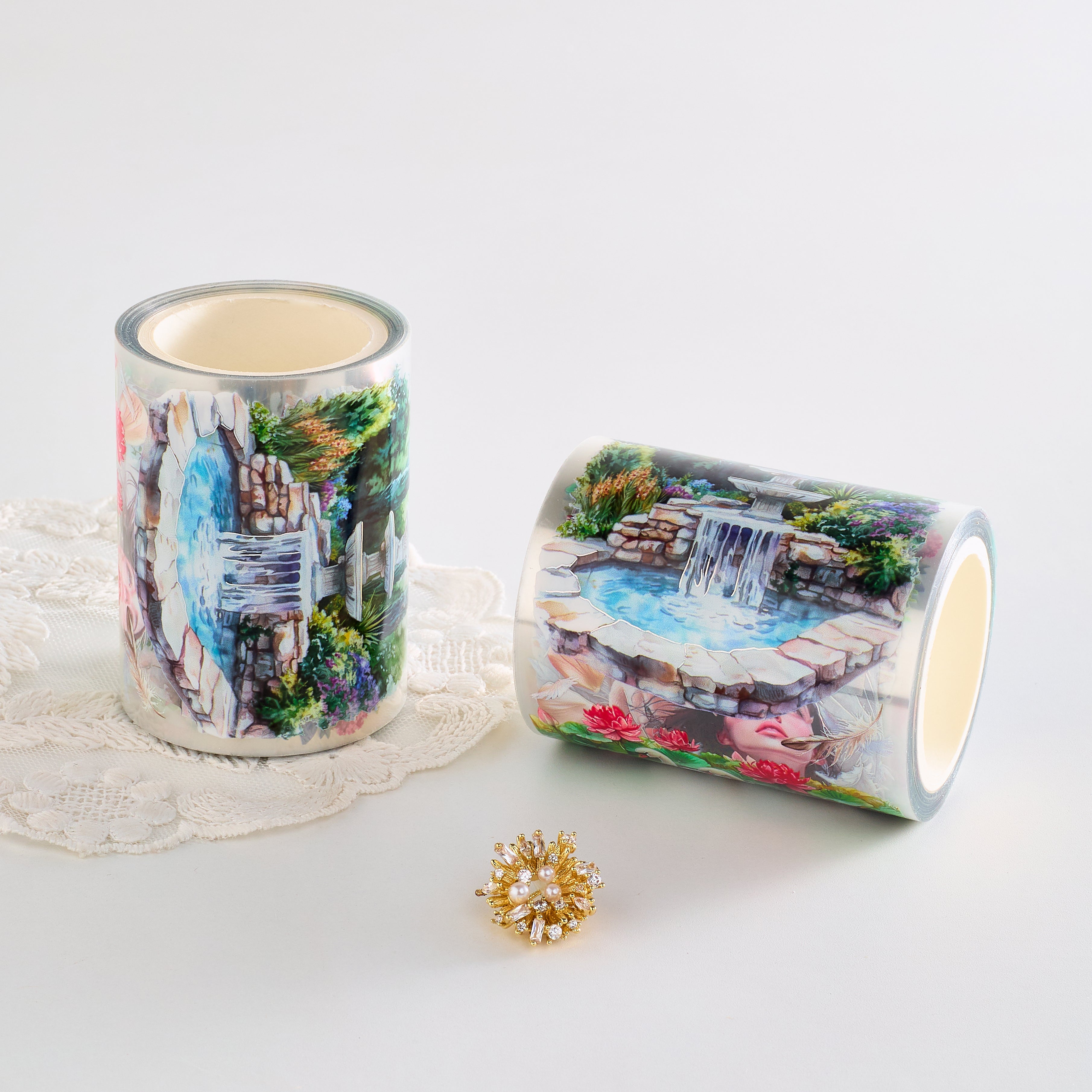 Shiimmer White Swam PET Tape 6cm x 1m