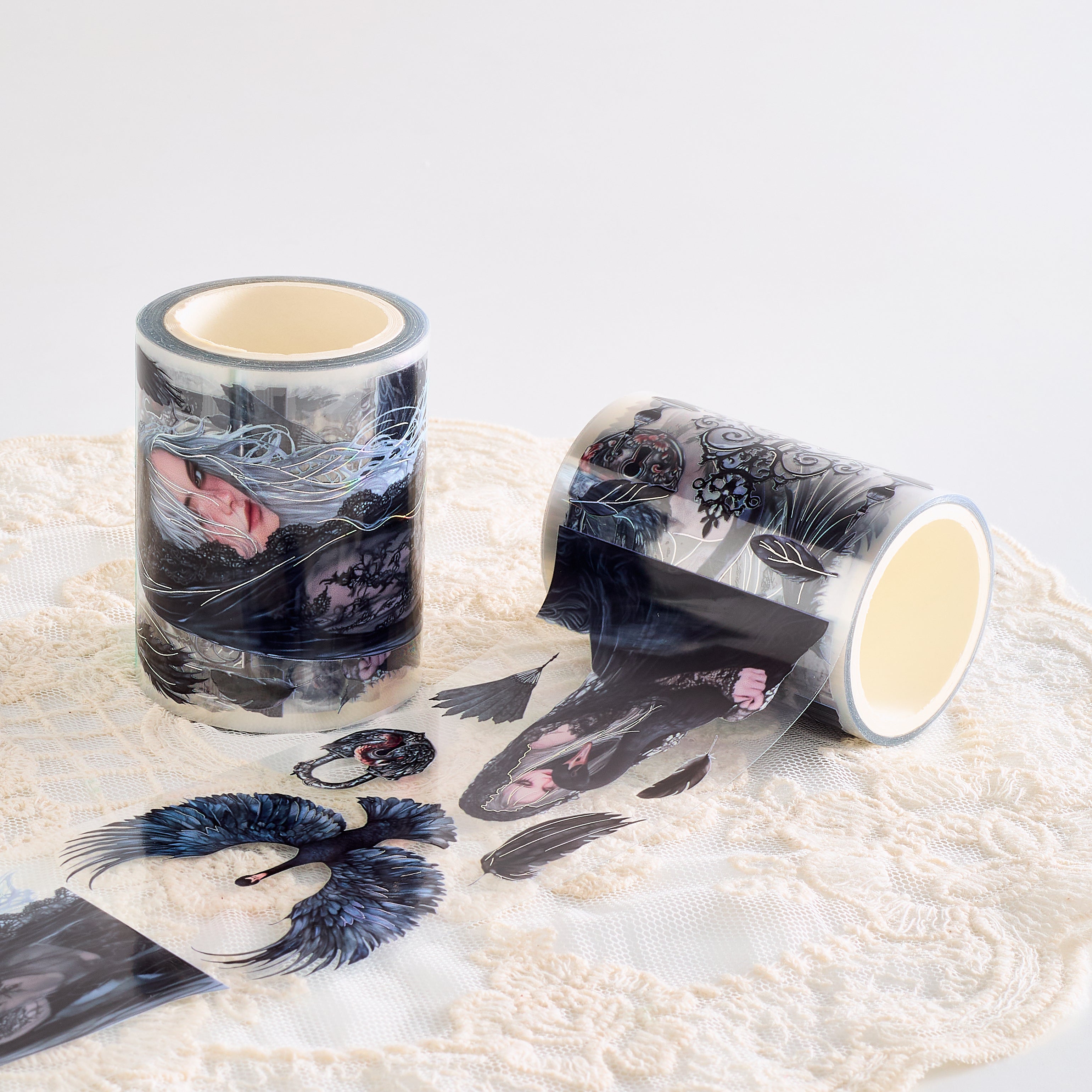 Shiimmer Black Swam PET Tape 6cm x 1m