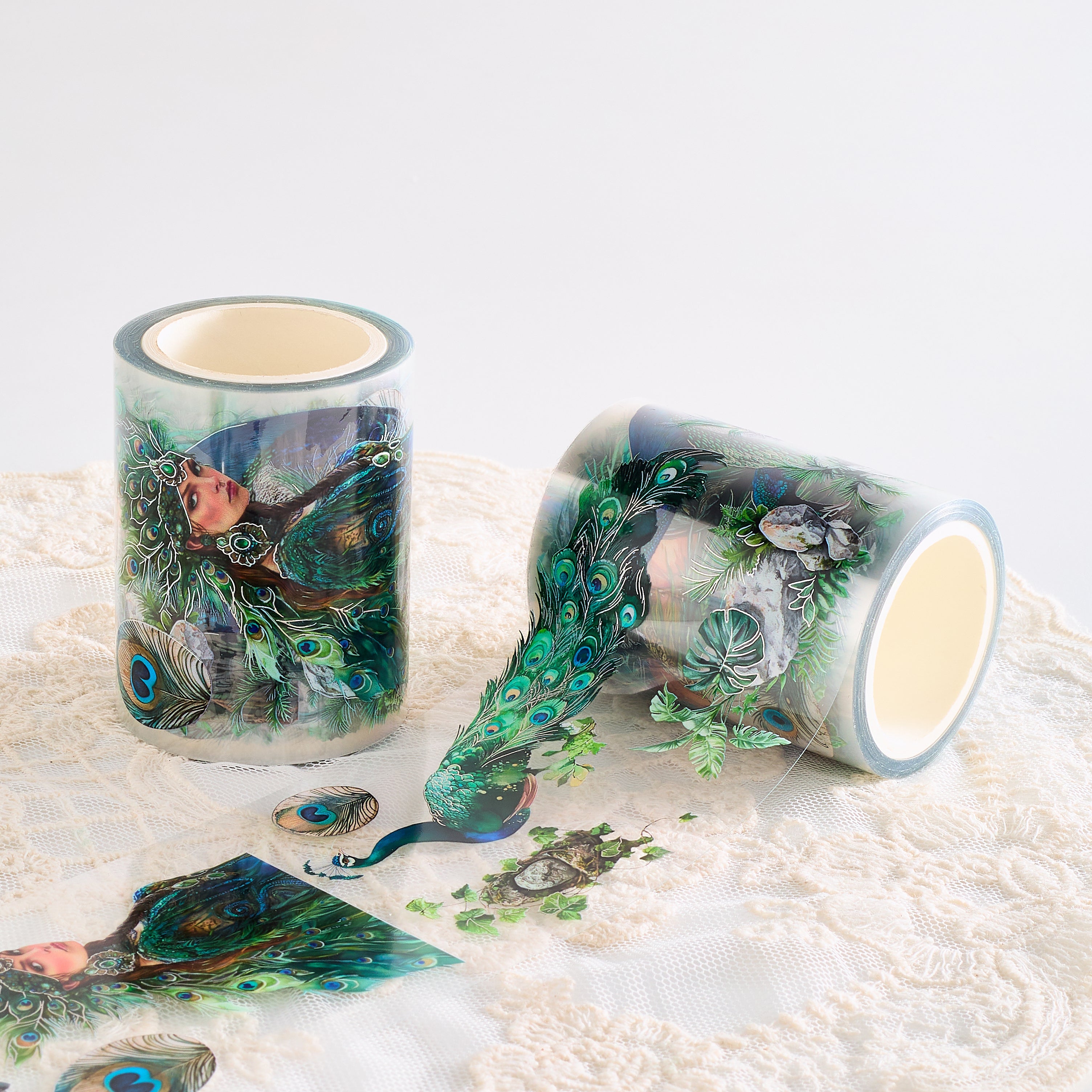 Shiimmer Blue Peacock PET Tape 6cm x 1m