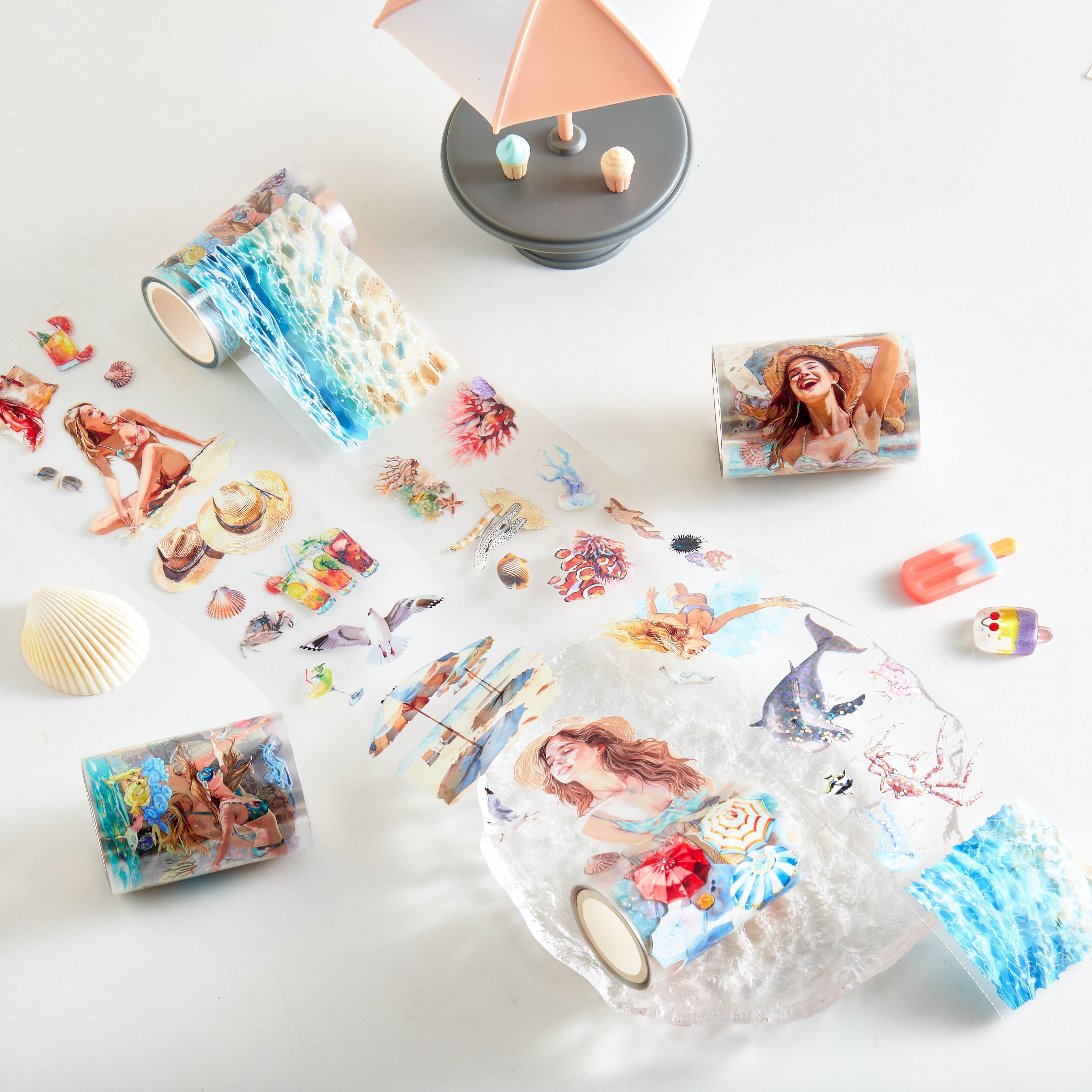 Shiimmer Sand Beach Holiday PET Tape 6cm x 5m