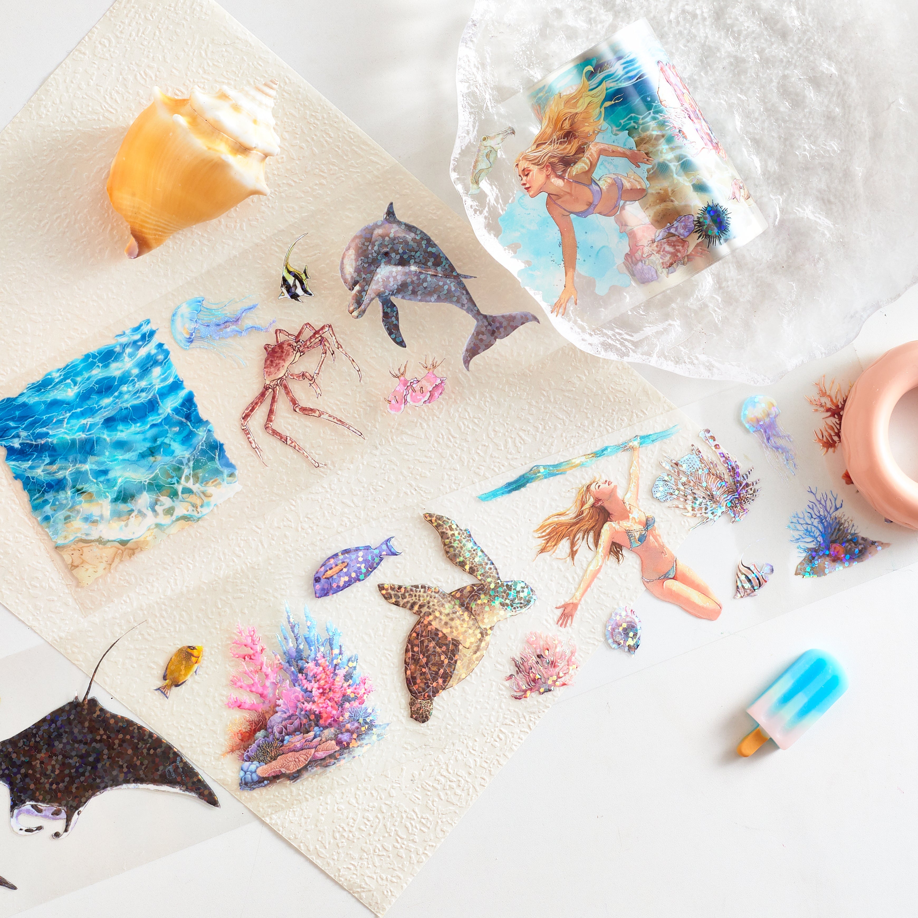 Shiimmer Sea Wandering PET Tape 6cm x 5m