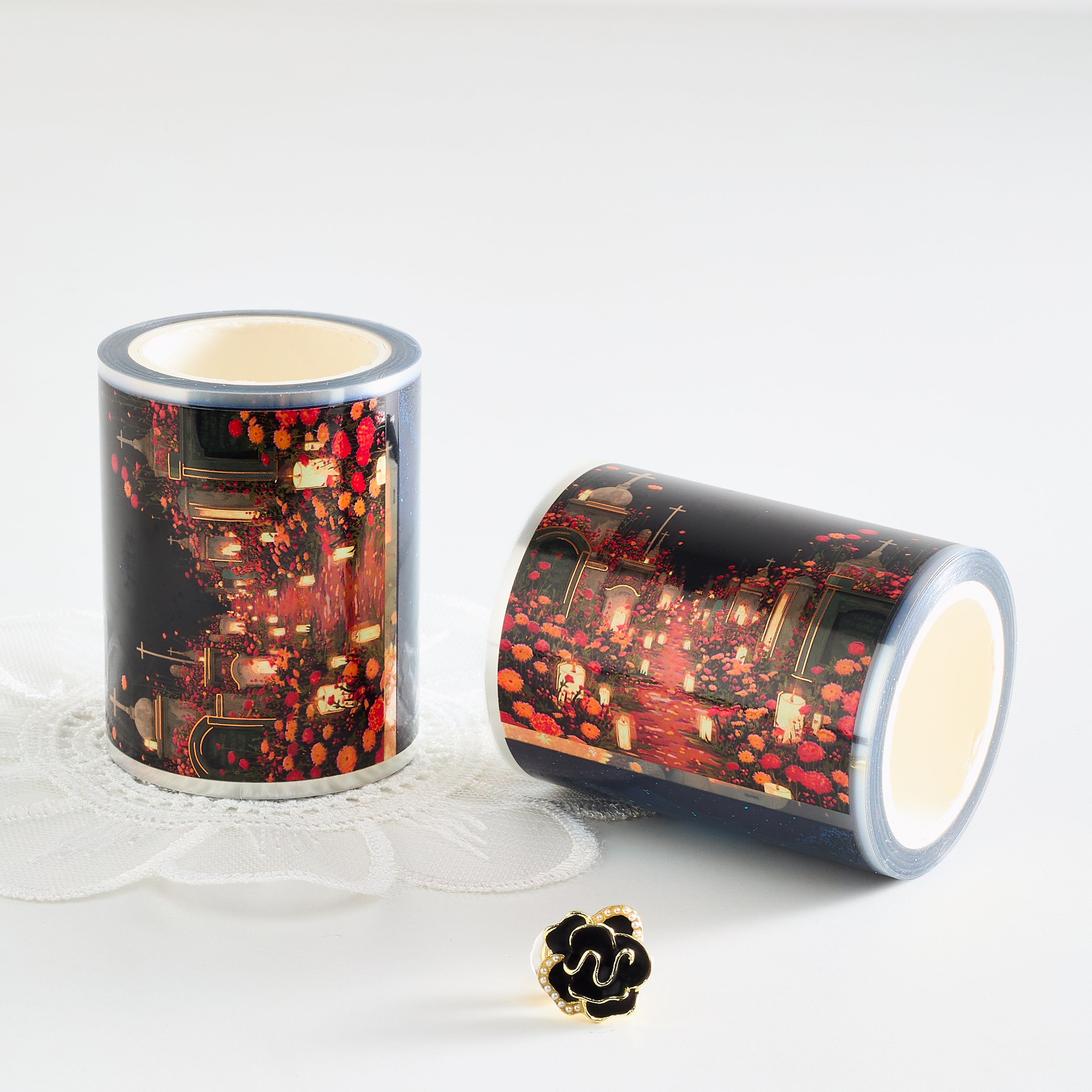 Shiimmer Path Of Golden Blooms PET Tape 6cm x 1m