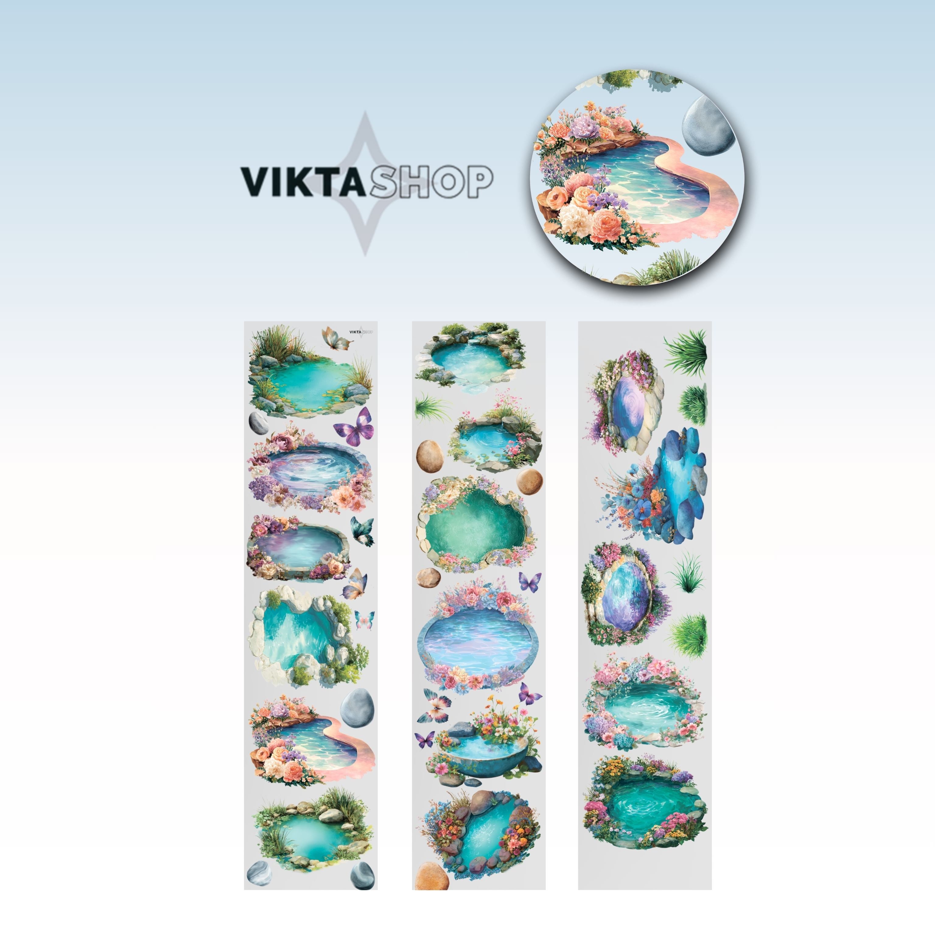 Viktashop Garden Pool PET Tape 10cm x 1.25m - ViktaShop