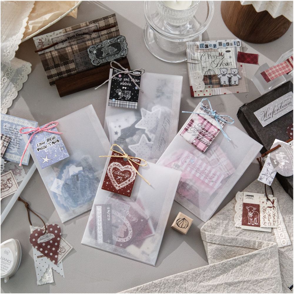 Artistic Hand Drawn Paper Stickers 30 Sheets 4 Styles image 0