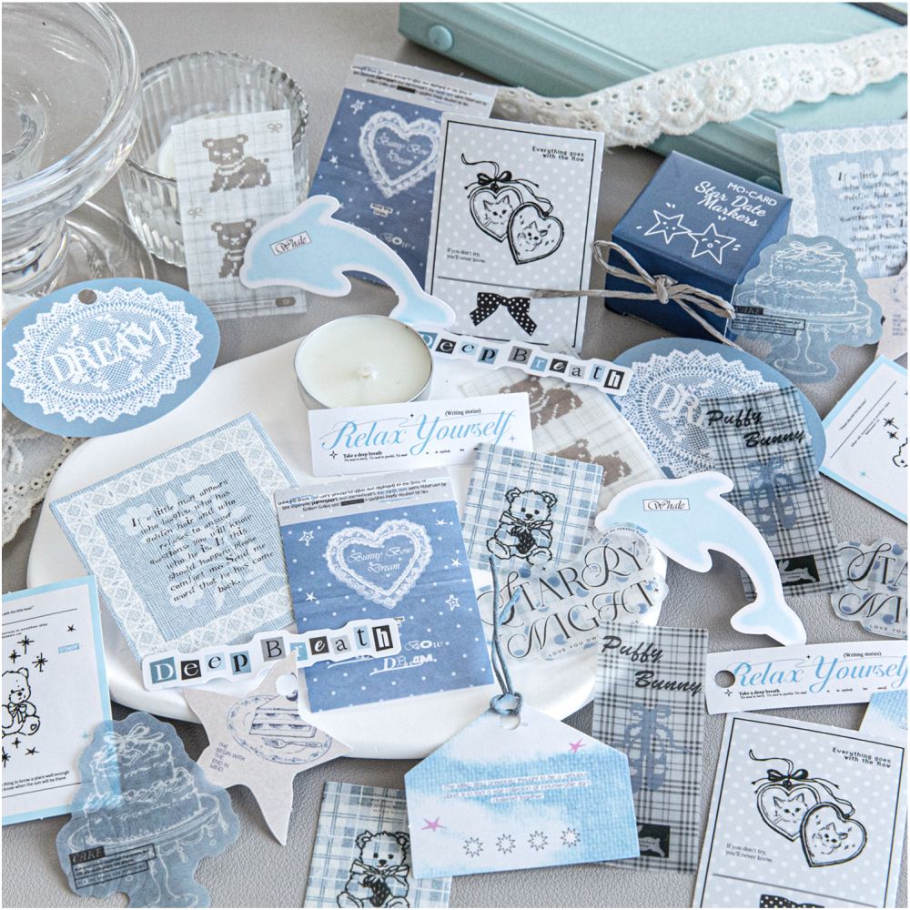 Artistic Hand Drawn Paper Stickers 30 Sheets 4 Styles image 1