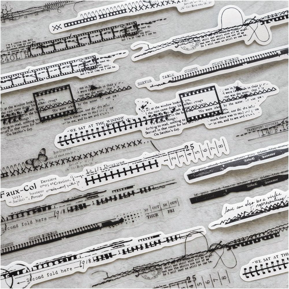 Long strip PET WASHI sticker pack 20 sheets in 6 styles image 1