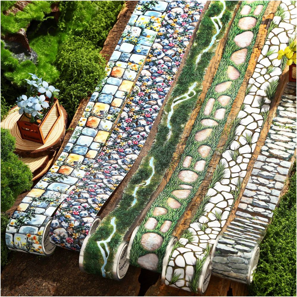 Stone Path Series 6 Designs PET Tape 4cm x 2m 6 Styles image 2