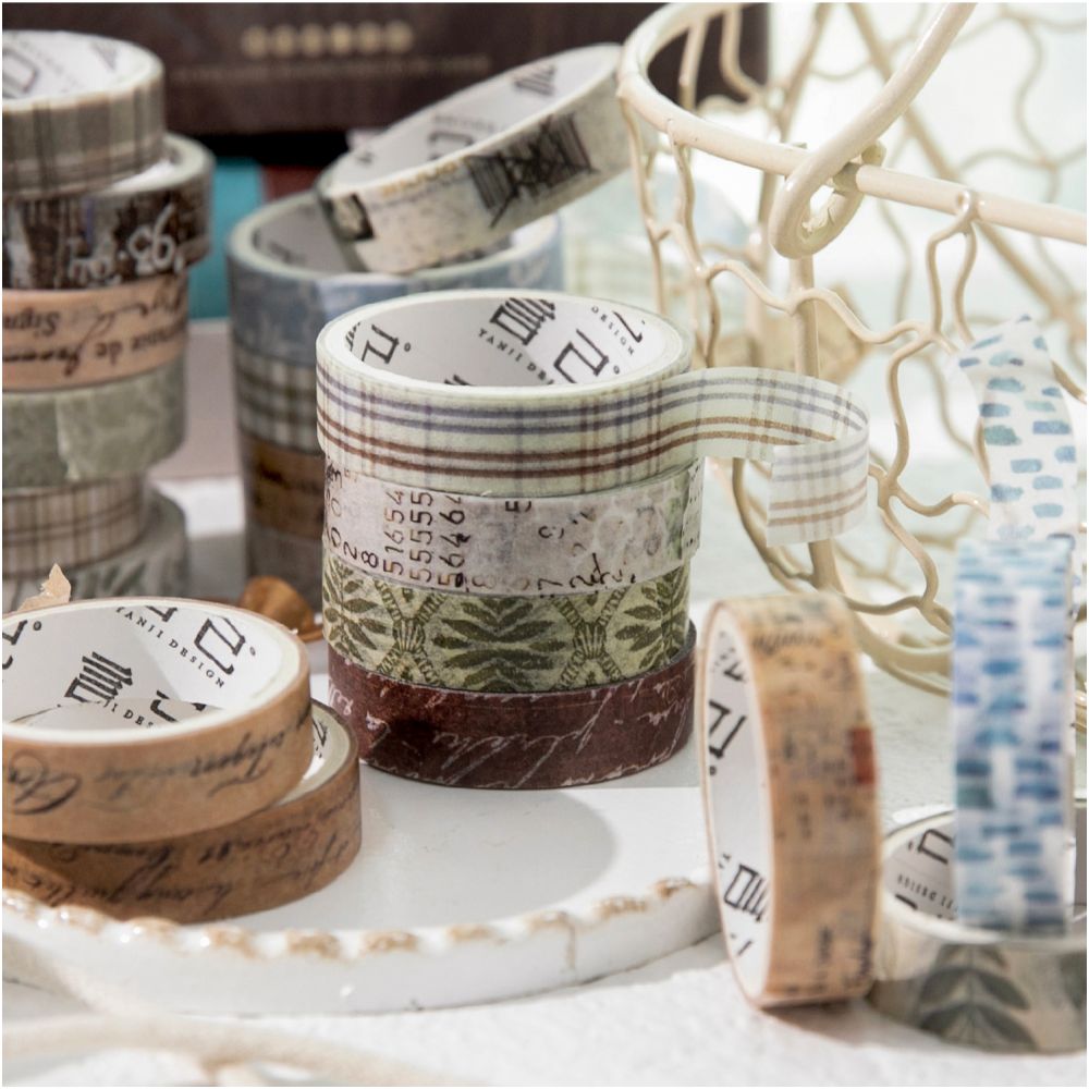 Life Series Vintage Washi Tapes 6 Designs image 0