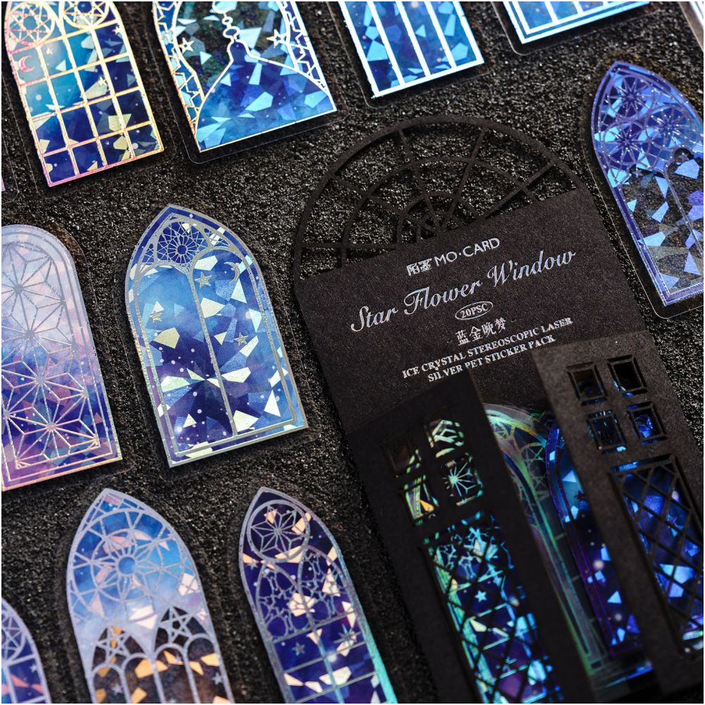 Sky Window Series PET Stickers Pack 20 psc 6 Designs image 1