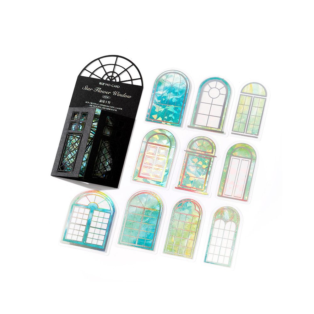 Sky Window Series PET Stickers Pack 20 psc 6 Designs