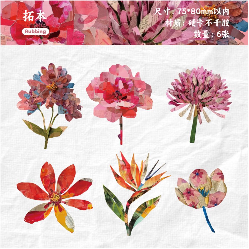 Nature Magazine Series Vintage Paper Strickers 6 Sheets 6 Designs - ViktaShop