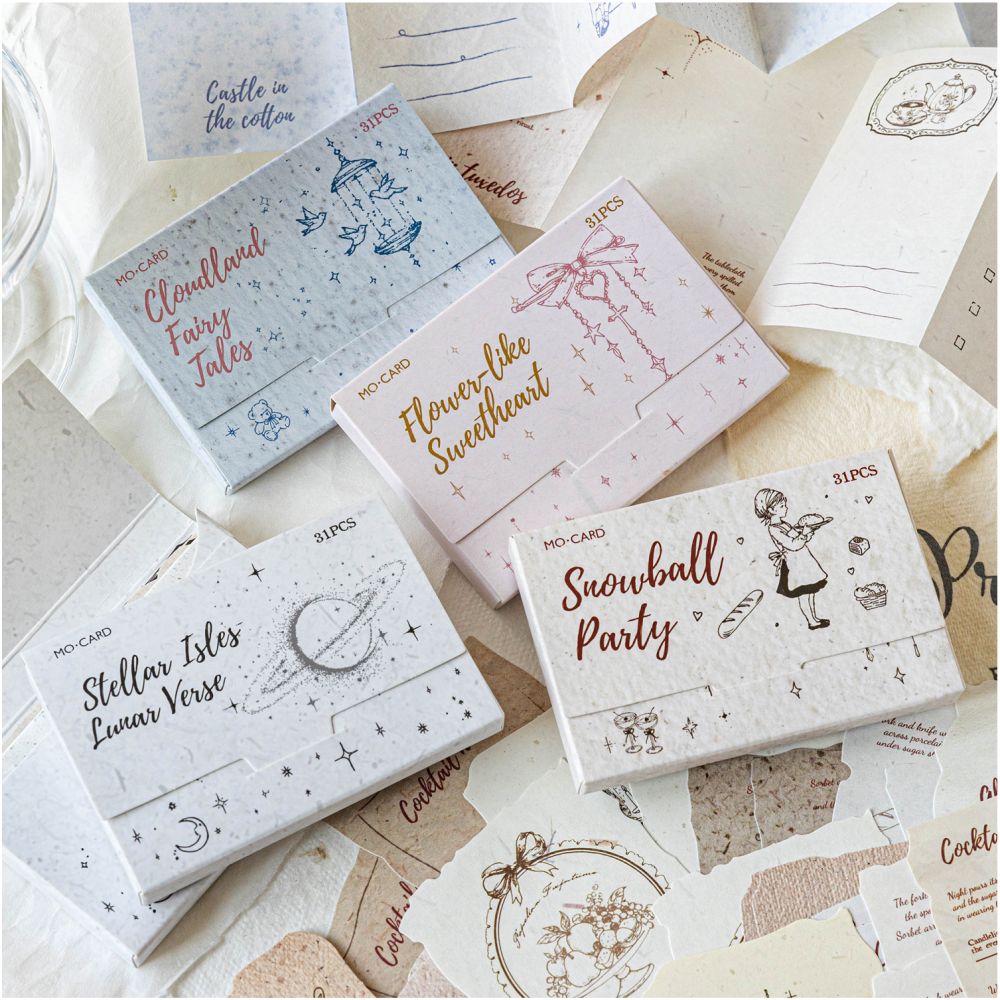 Retro Dreamy Journal Material Paper 31 Sheets 4 Design image 0