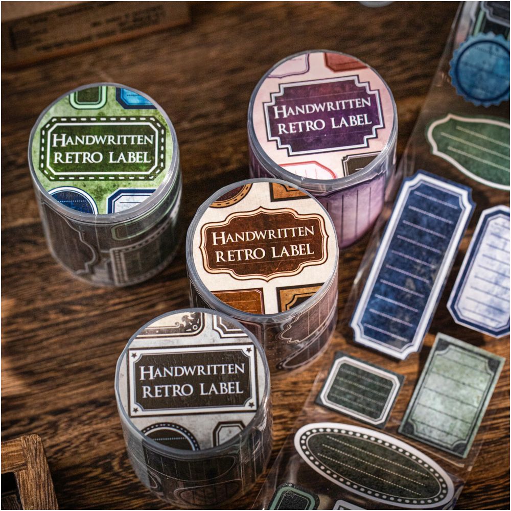 Journal Label Series Washi Tape 4 Designs 5cm x 2m image 0