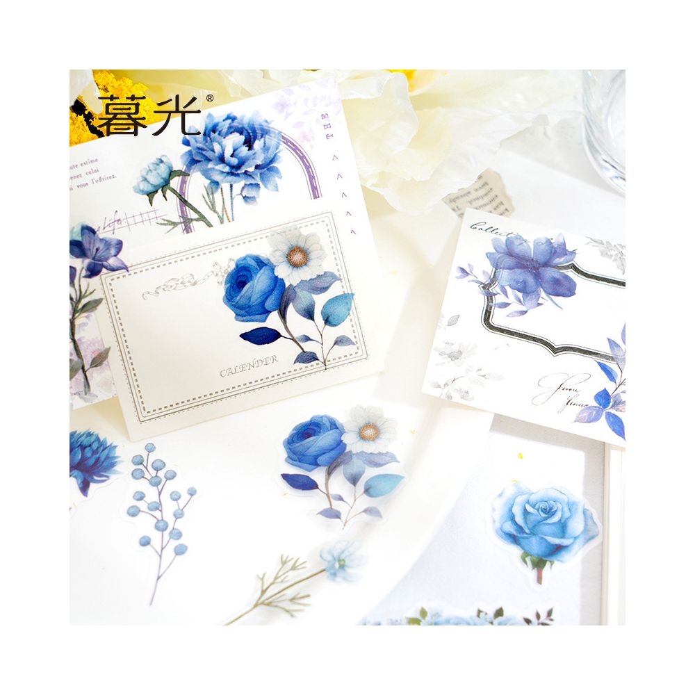 Twilight Mountain Wildflower Series PET Stickeras 6 Designs 50 Pcs image 1