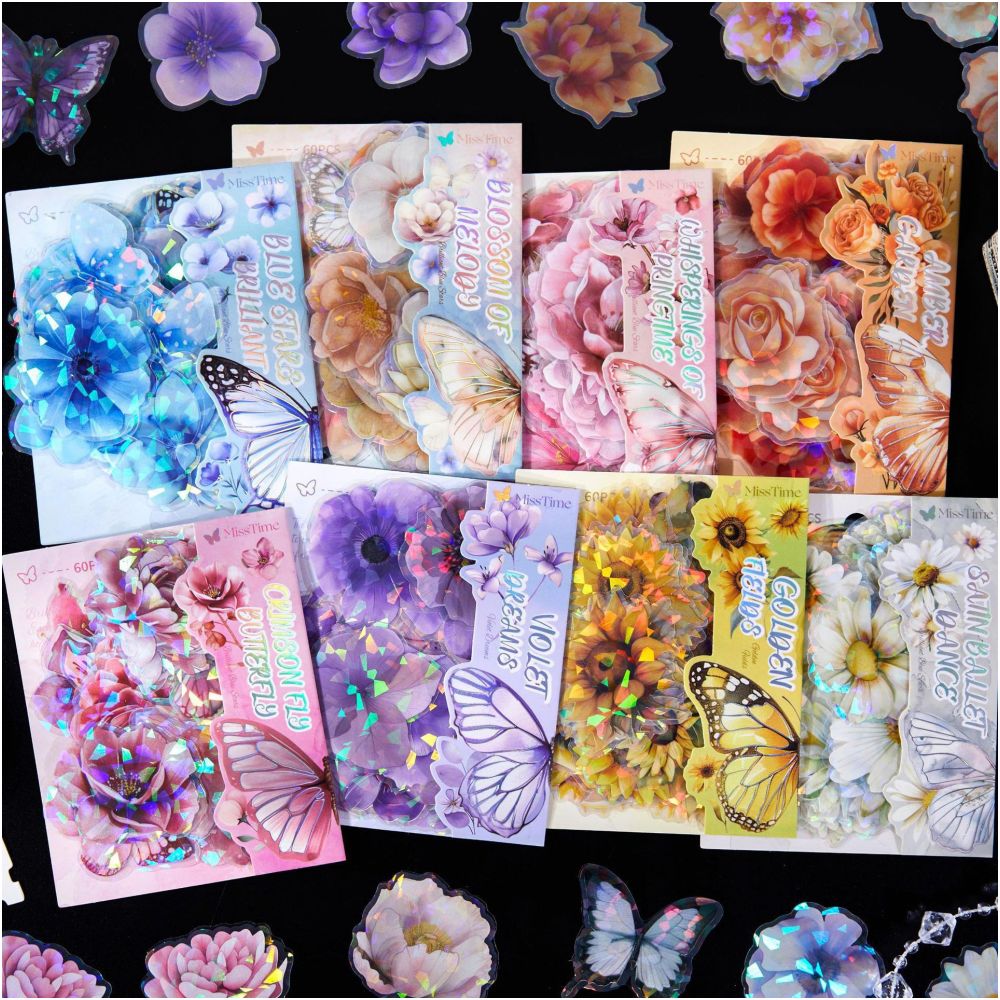 Starry Sky Series Paper Stickers 60 sheets 8 designs image 0