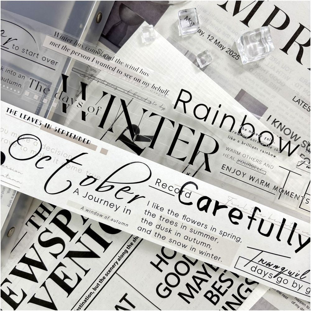 English Font Large Title PET tape 5 5cm x 2 5m image 2