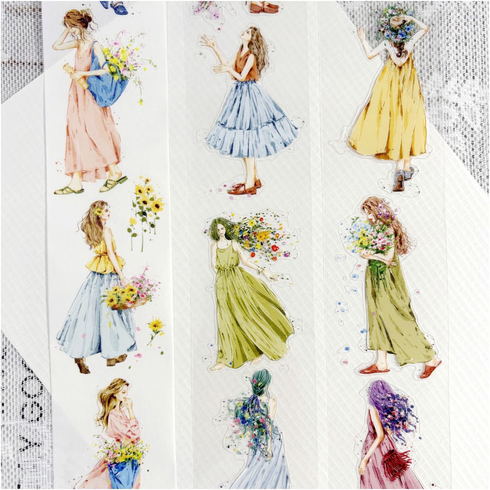 Bohemian style character PET tape 5 5cm x 1m image 2