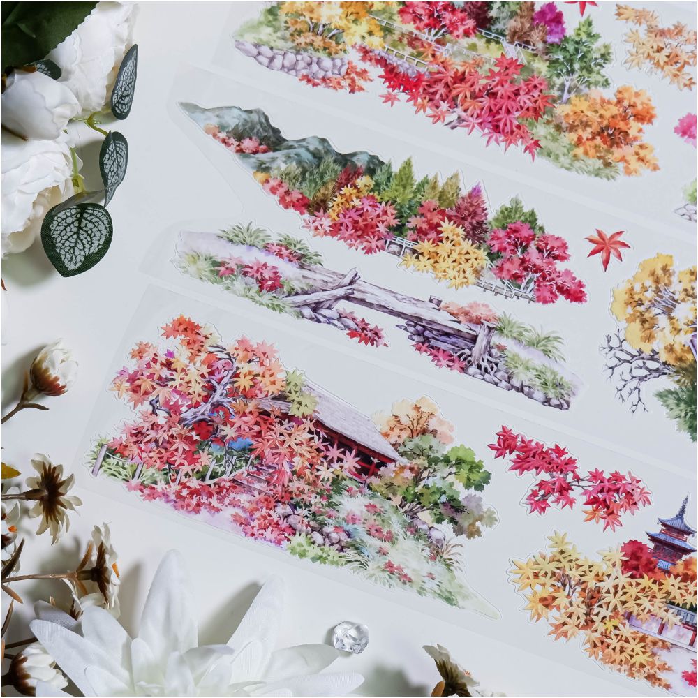 Autumn Themed Nature Landscape PET Tape 7 5cm x 1m image 2