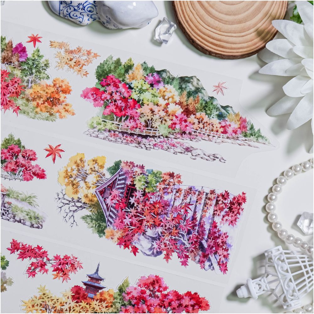 Autumn Themed Nature Landscape PET Tape 7 5cm x 1m image 0