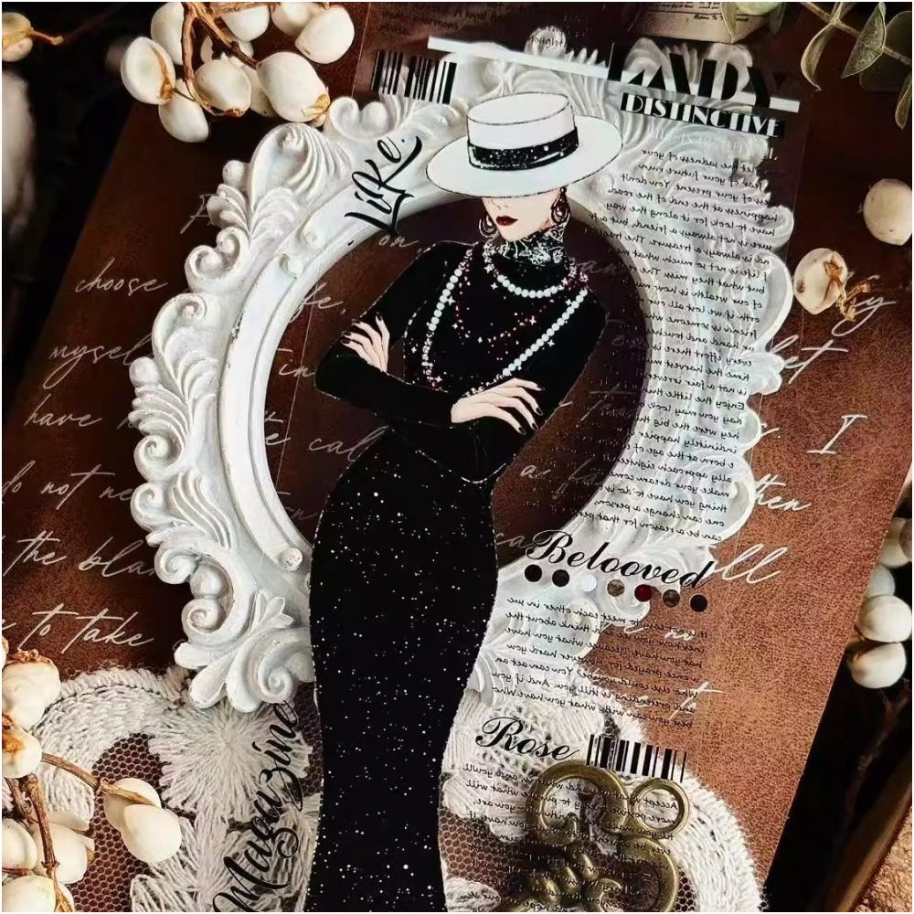 Vintage Elegant and Stylish Character PET Tape 6cm x 1m image 4