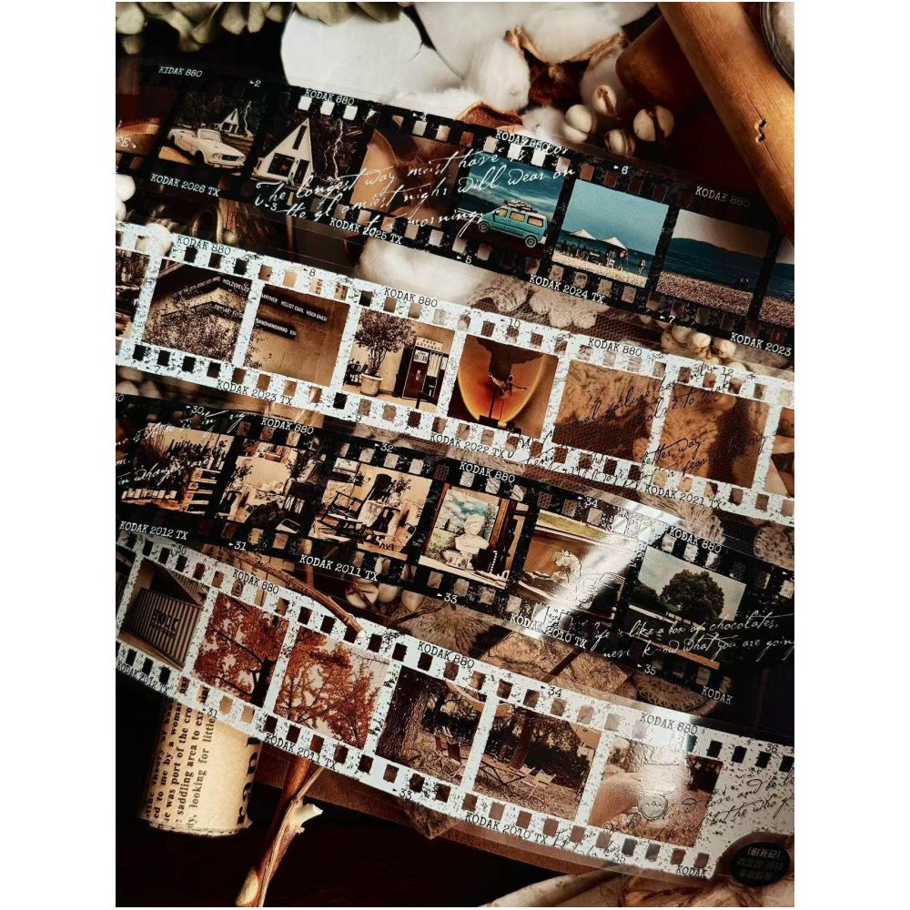 Old Film Series Decorative PET Tape 4cm x 1m 2 designs - ViktaShop