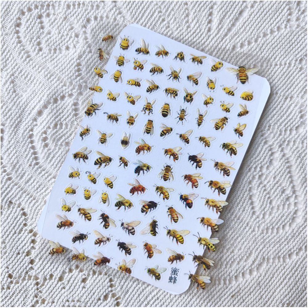 Bee die cutting pet stickers 1 Sheet image 2