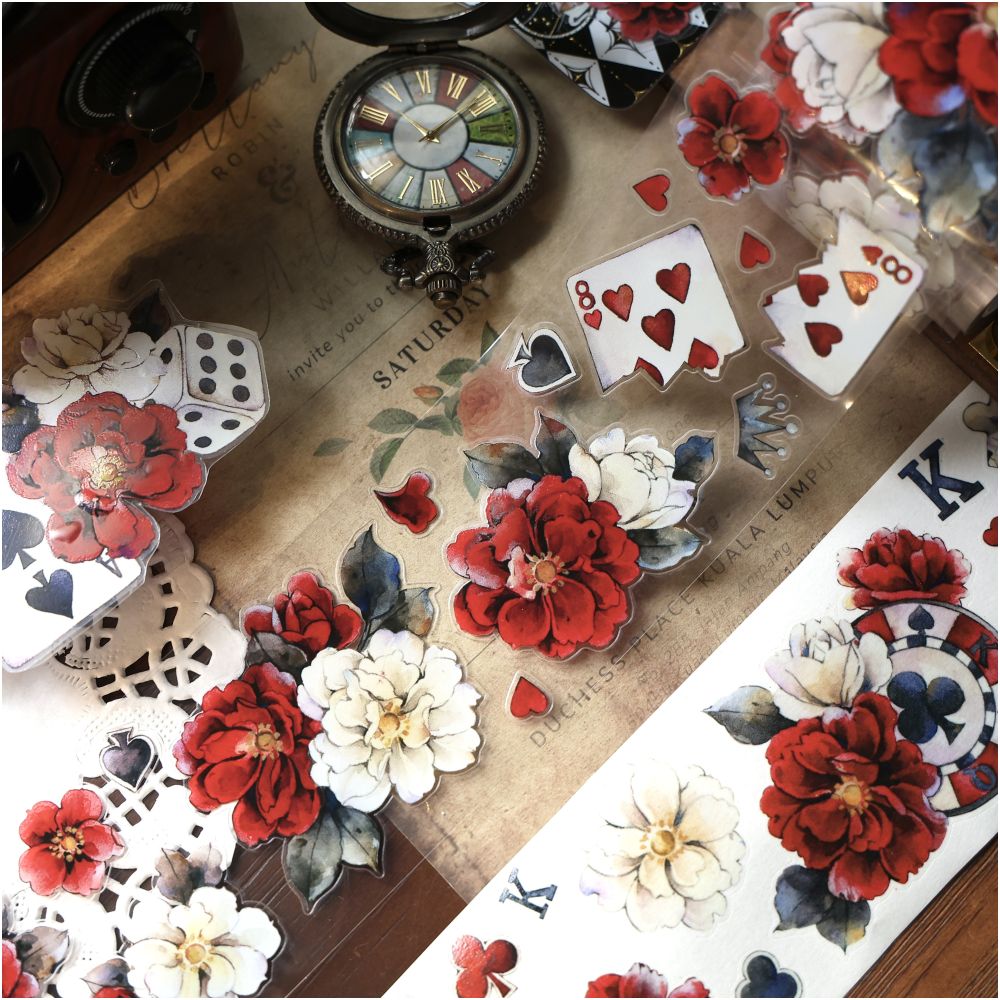 Poker Red Rose PET 6cmx1 5m image 1