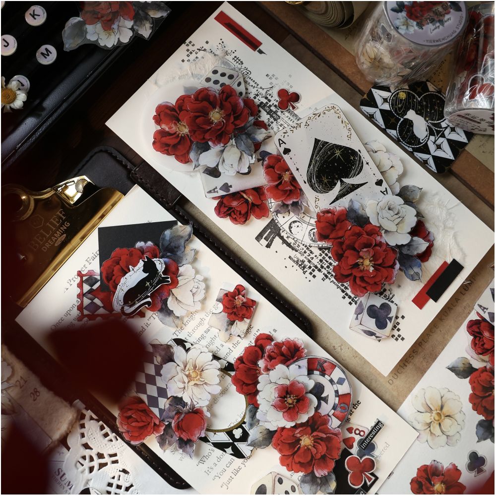 Poker Red Rose PET 6cmx1 5m image 3