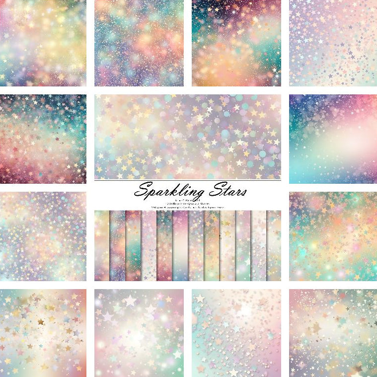 Starry Night and Moonlit Material Paper 3 variants