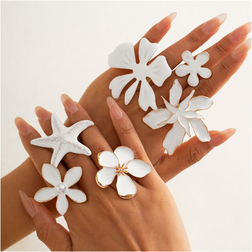 Flower three open ring 3 variants image 1