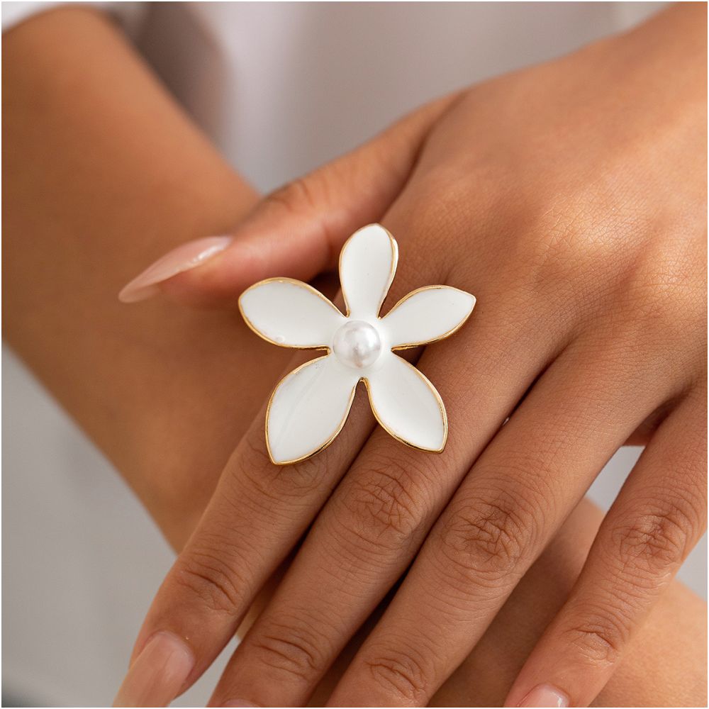 Flower three open ring 3 variants