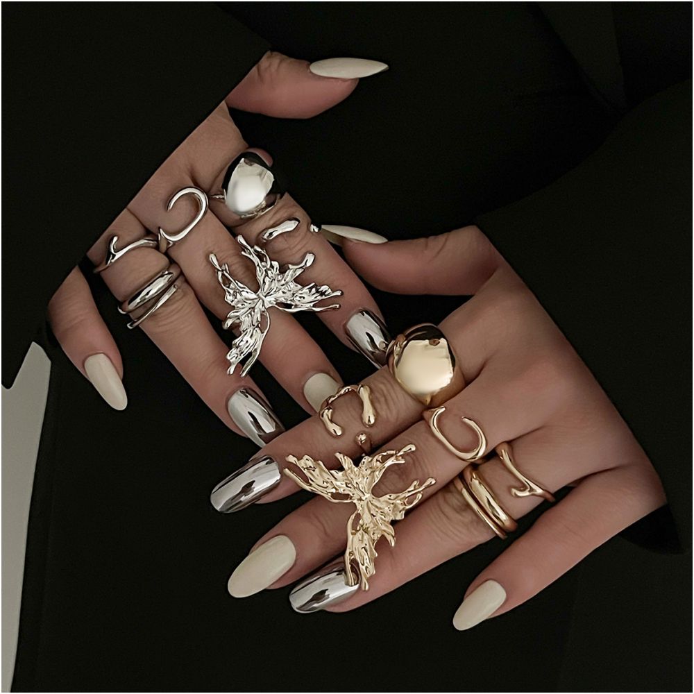 Lava butterfly ring set 7psc 2 variants image 2