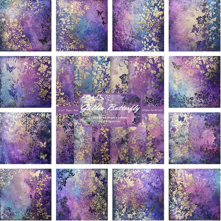 Golden Butterfly Collection material paper