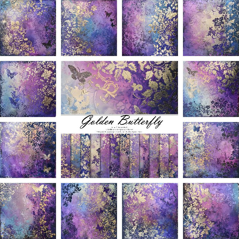 Golden Butterfly Collection material paper