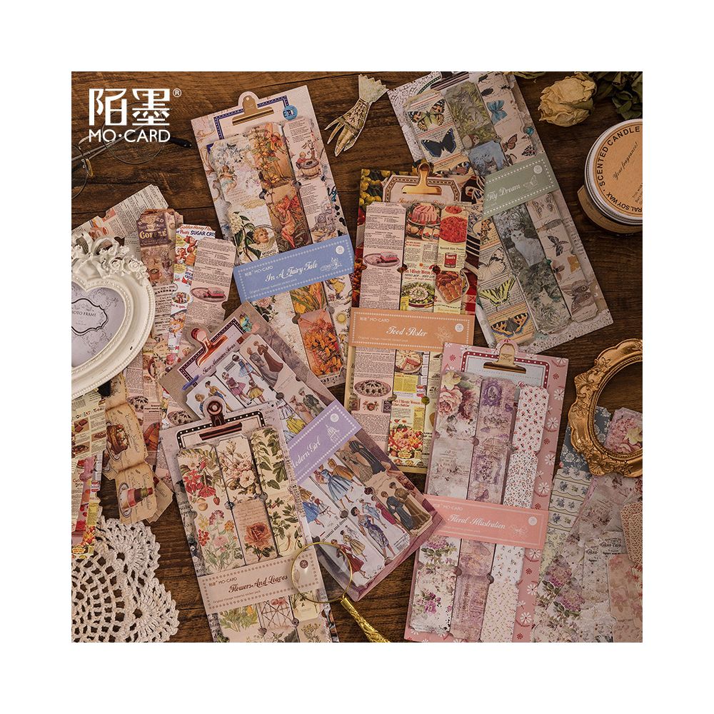 Time Capsule Series Retro Paper stickers 36 Sheets 6 Designs image 0