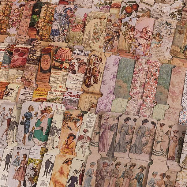 Time Capsule Series Retro Paper stickers 36 Sheets 6 Designs image 1