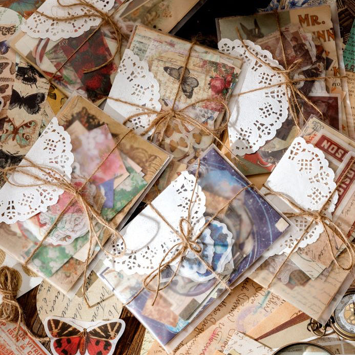 Retro Specimen Collection Paper stickers 83 Pieces 6 Designs image 0