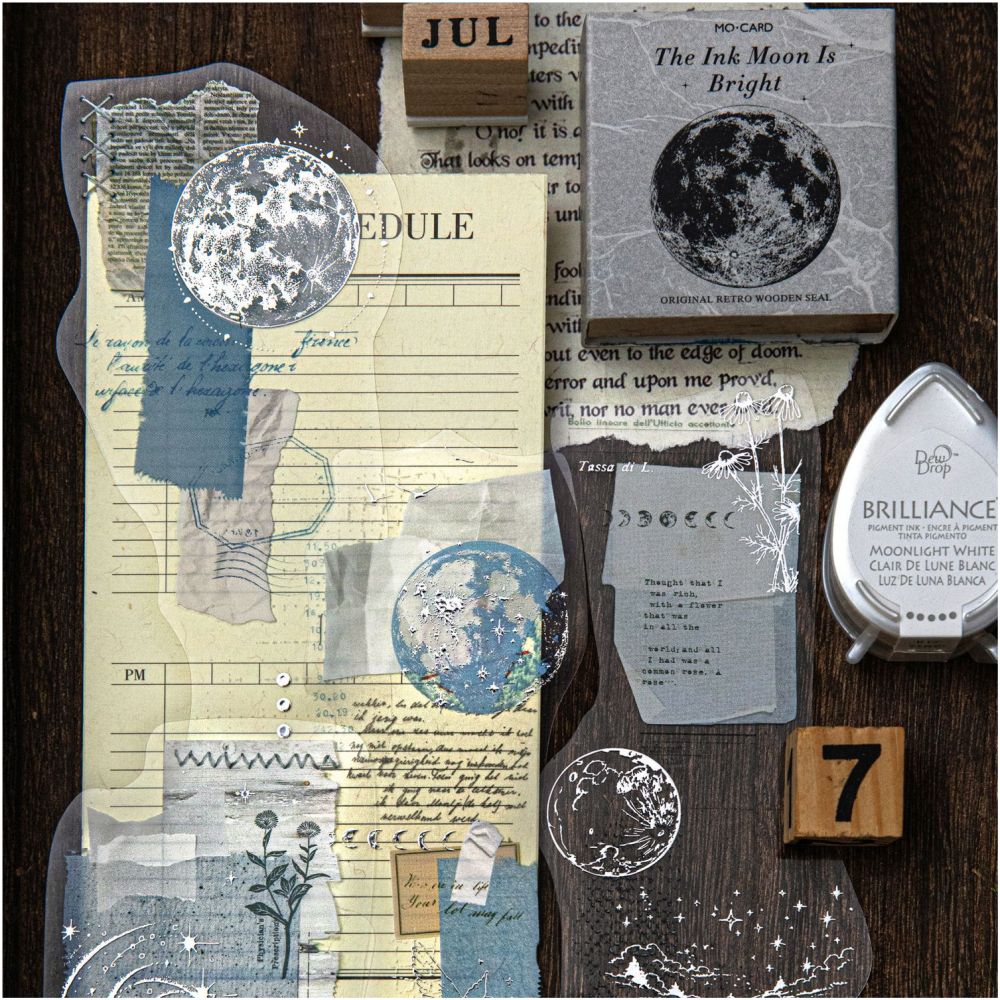 Pack Moon Series PET Stickers 5 sheets 4 designs image 3