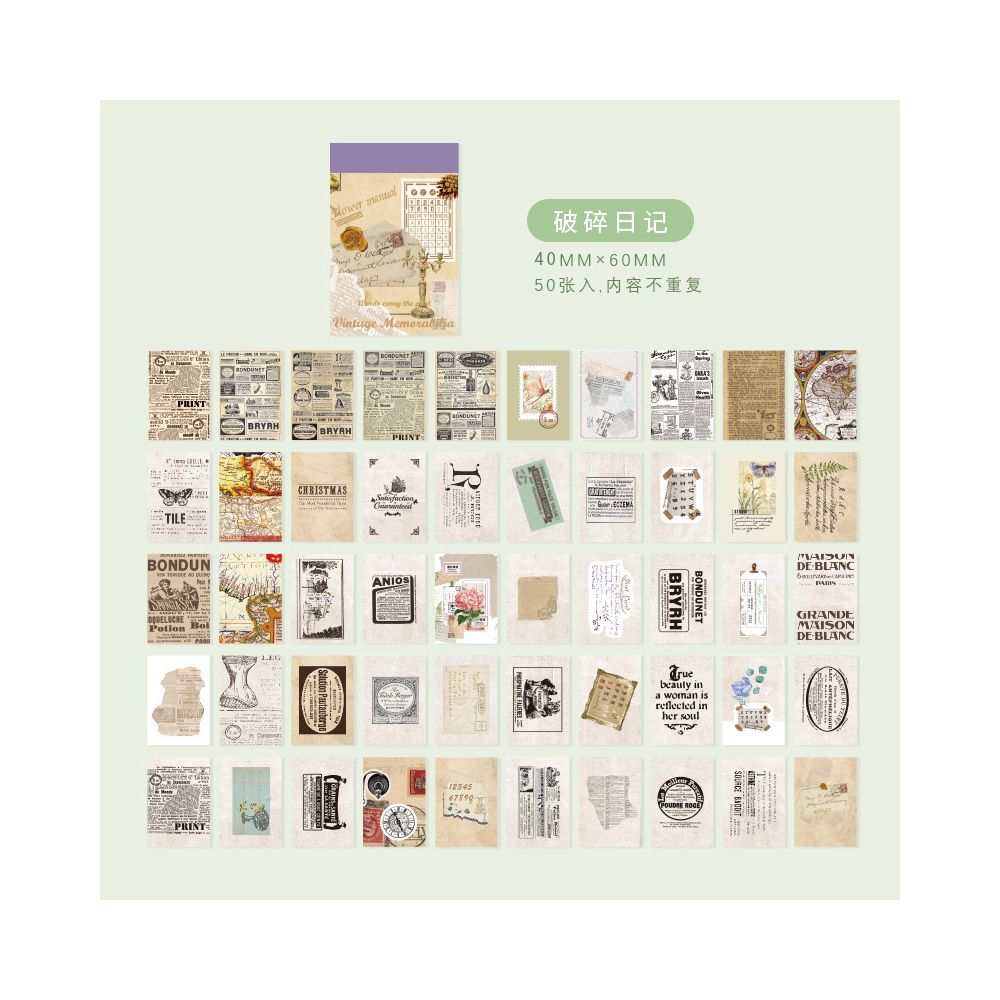 Sticker Book Rose Garden series 50 psc 6 Designs